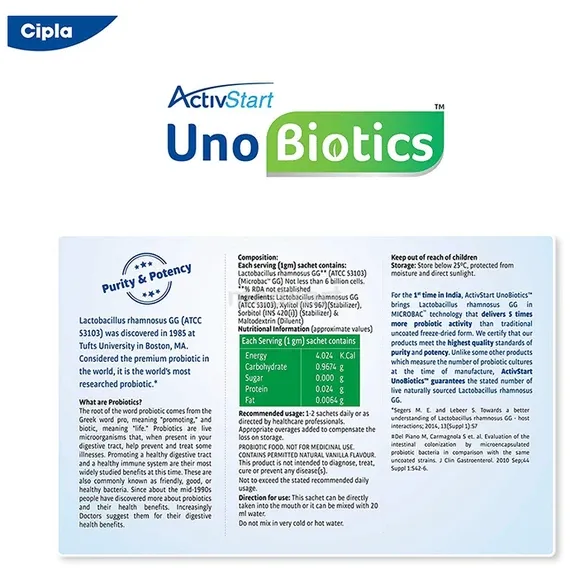 activstart unobiotics sachet 1 gm